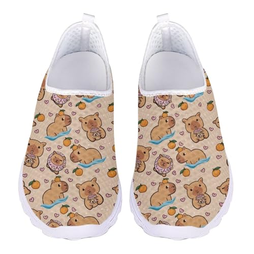 Jndtueit Unisex Wanderhalbschuhe für Damen und Herren, Arbeitsschuhe, modische Mesh-Sneaker, Cartoon Capybara Orange, 42 EU Jndtueit Unisex Wanderhalbschuhe für Damen und Herren, Arbeitsschuhe, modische Mesh-Sneaker, Cartoon Capybara Orange, 42 EU von Jndtueit