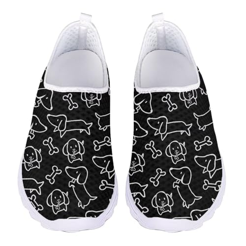 Jndtueit Unisex Wanderhalbschuhe für Damen und Herren, Arbeitsschuhe, modische Mesh-Sneaker, Cartoon Puppy Dog Black, 41 EU Jndtueit Unisex Wanderhalbschuhe für Damen und Herren, Arbeitsschuhe, modische Mesh-Sneaker, Cartoon Puppy Dog Black, 41 EU von Jndtueit