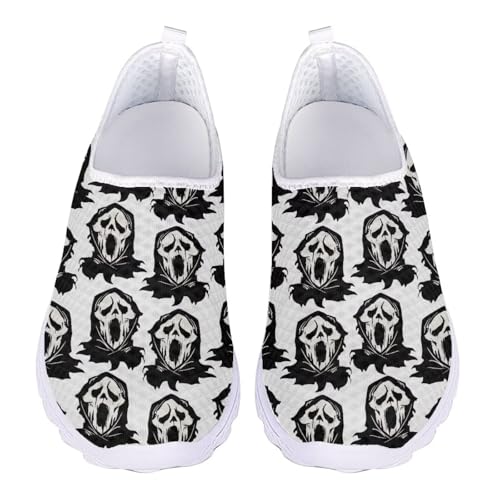 Jndtueit Unisex Wanderhalbschuhe für Damen und Herren, Arbeitsschuhe, modische Mesh-Sneaker, Funny Skull Black, 37 EU Jndtueit Unisex Wanderhalbschuhe für Damen und Herren, Arbeitsschuhe, modische Mesh-Sneaker, Funny Skull Black, 37 EU von Jndtueit