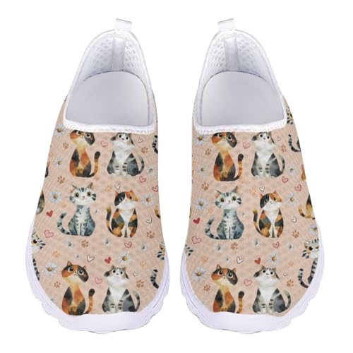Jndtueit Walking-Loafer, Netzstoff, Arbeitsschuhe, Büro, Freizeit, athletisch, Sneaker für Damen, Cartoon Cat Love Daisy, 39 EU Jndtueit Walking-Loafer, Netzstoff, Arbeitsschuhe, Büro, Freizeit, athletisch, Sneaker für Damen, Cartoon Cat Love Daisy, 39 EU von Jndtueit