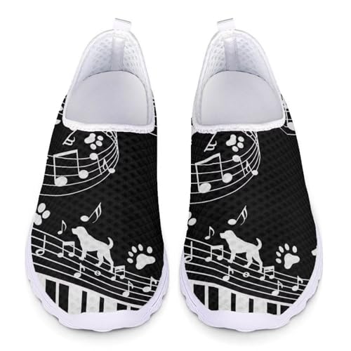 Jndtueit Walking-Loafer, Netzstoff, Arbeitsschuhe, Büro, Freizeit, athletisch, Sneaker für Damen, Dog Paw Music Note Black, 38 EU Jndtueit Walking-Loafer, Netzstoff, Arbeitsschuhe, Büro, Freizeit, athletisch, Sneaker für Damen, Dog Paw Music Note Black, 38 EU von Jndtueit