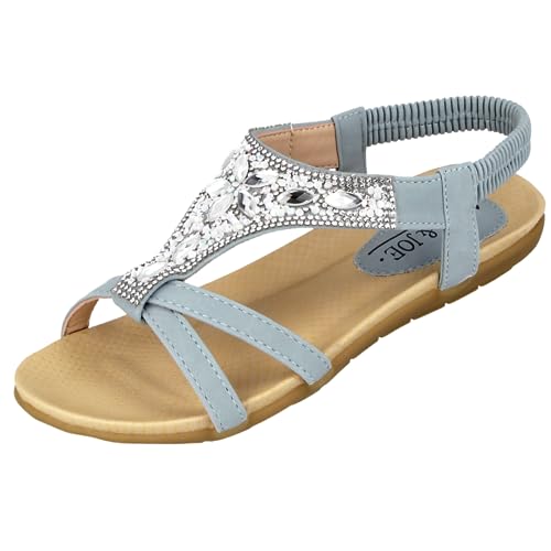 Jo & Joe , Damen Sandalen, Blau - hellblau - Größe: 37 EU (Herstellergröße 4) von Jo & Joe