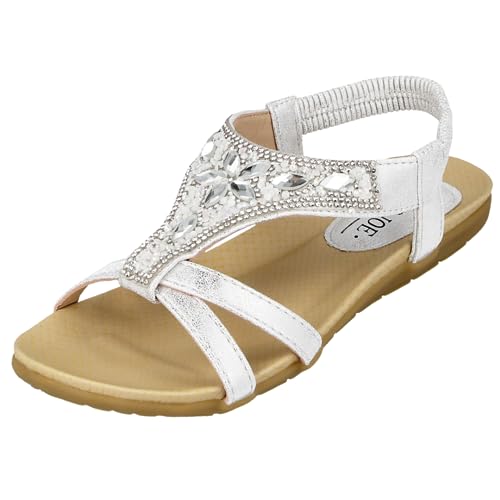 Jo & Joe , Damen Sandalen, Silber - Silber - Größe: 40 EU (Herstellergröße 7) von Jo & Joe