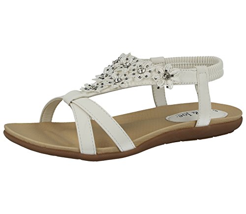 Jo & Joe Mädchen Damen Slingback Sandalen, Gr.-3 UK/ 36 EU,Weiß von Jo & Joe