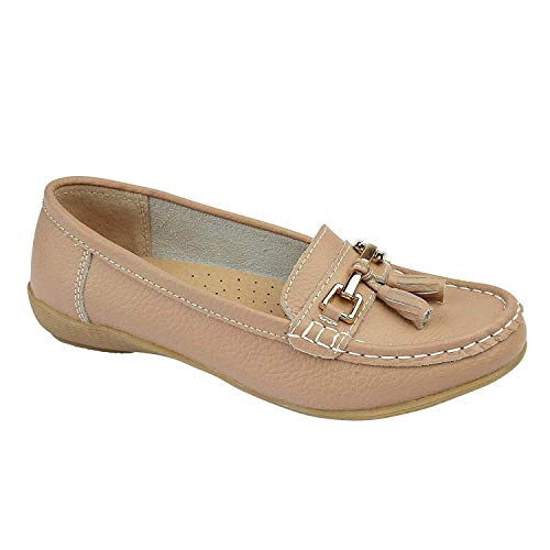 Jo & Joe Seemanns Damen Leder Flache Halbschuhe Schuhe Mokka - Mokka, 36 von Jo & Joe