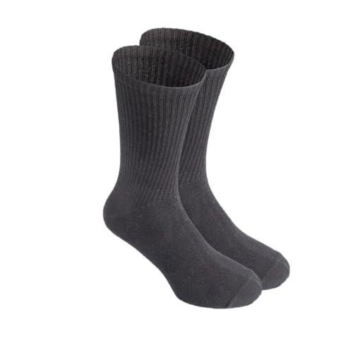 JoHemp Socken aus Hanf 36-38, 38-41, 42-44, 44-47 Weiß, Oliv, Grau, Schwarz Hanfsocken für Alltag, Outdoor, Wandern, Sport (DE/NL/SE/PL, Numerisch, 44, 47, Regular, Regular, Grau) von JoHemp