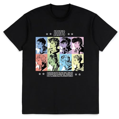 JoJo's Bizarre Adventure Shirt Merch Manga Poster T-Shirt für Herren und Damen, 3D-Druck, Baumwolle, Schwarz, Schwarz, Mittel JoJo's Bizarre Adventure Shirt Merch Manga Poster T-Shirt für Herren und Damen, 3D-Druck, Baumwolle, Schwarz, Schwarz, Mittel von JoJo's Bizarre Adventure