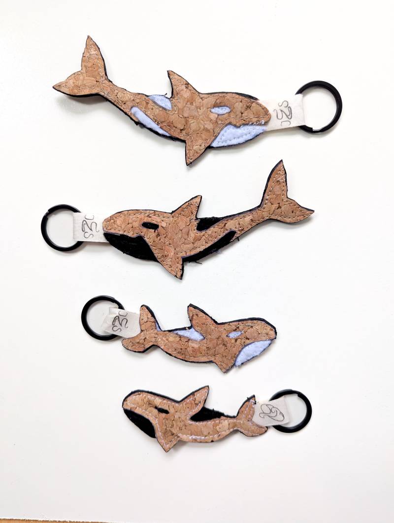 Schlüsselanhänger Orca, Anhänger Wal Aus Kork Schlüsselanhänger Orca, Anhänger Wal Aus Kork von JoJoEffectStudio