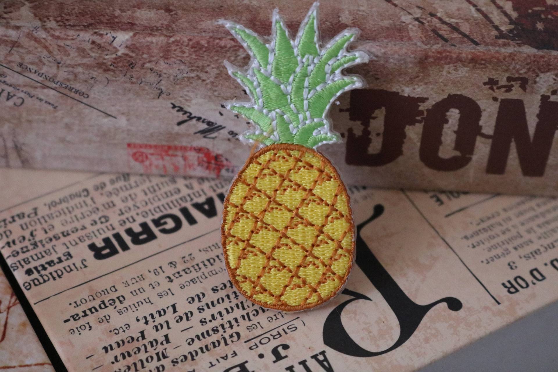 Ananas Aufnäher, Obst, Aufnäher, Applikation von JoJoStoreHighJob