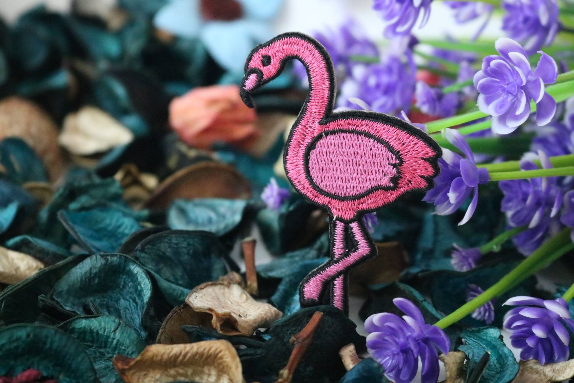 Flamingo Aufnäher, Vogel Aufnäher, Pink .bügel Patch, Bestickter Aufnäher, Aufnäher, Applikation von JoJoStoreHighJob