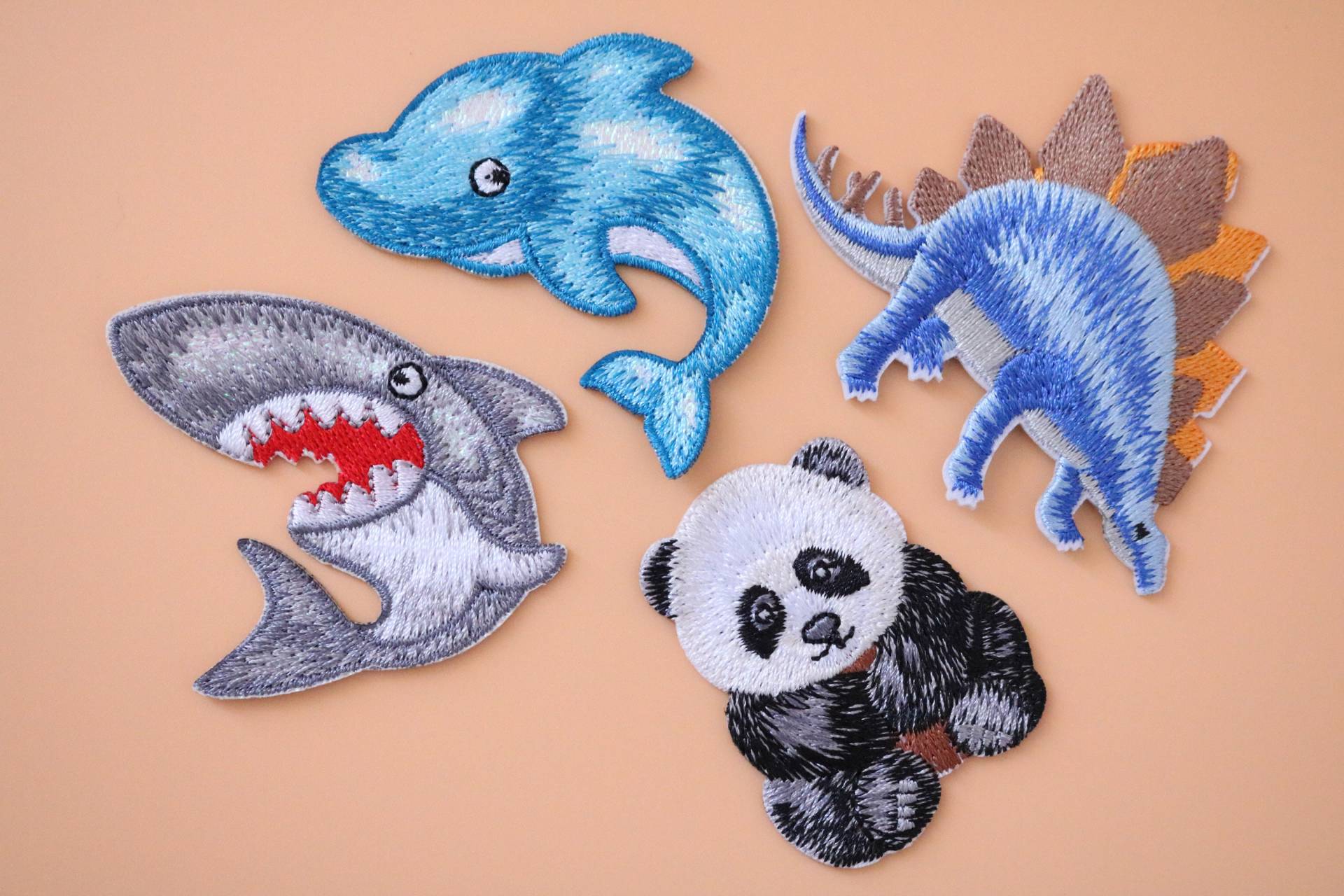 Hai Aufnäher, Panda Patch, Delphin Patch, Dinosuar Patch, Aufnäher von JoJoStoreHighJob