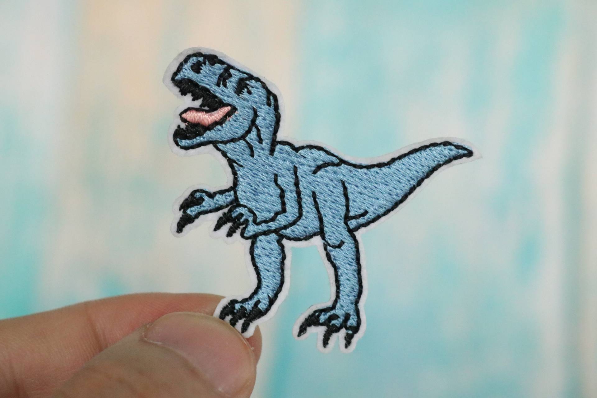 Kleiner T-Rex Patch, Dinosaurier Patch, Tyrannosaurus, Bügelbilder, Bestickter Aufnäher, Aufnäher, Applikation von JoJoStoreHighJob