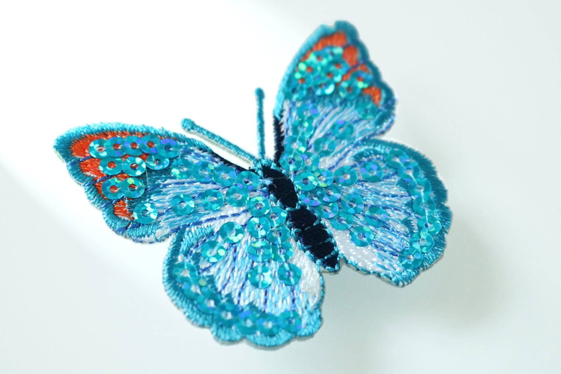 Pailletten Blau Schmetterling Patch, Glitzer, Aufnäher von JoJoStoreHighJob