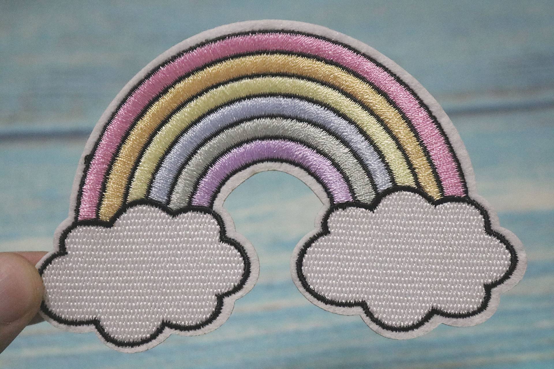 Regenbogen Aufnäher, Bügel Patch, Bügel Patch, Applikation, Bügeln, Aufnähen von JoJoStoreHighJob