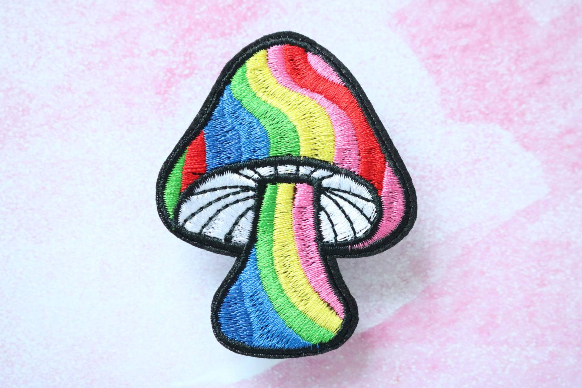 Regenbogen Pilz, Giftpilz, Aufnäher, Applikation von JoJoStoreHighJob