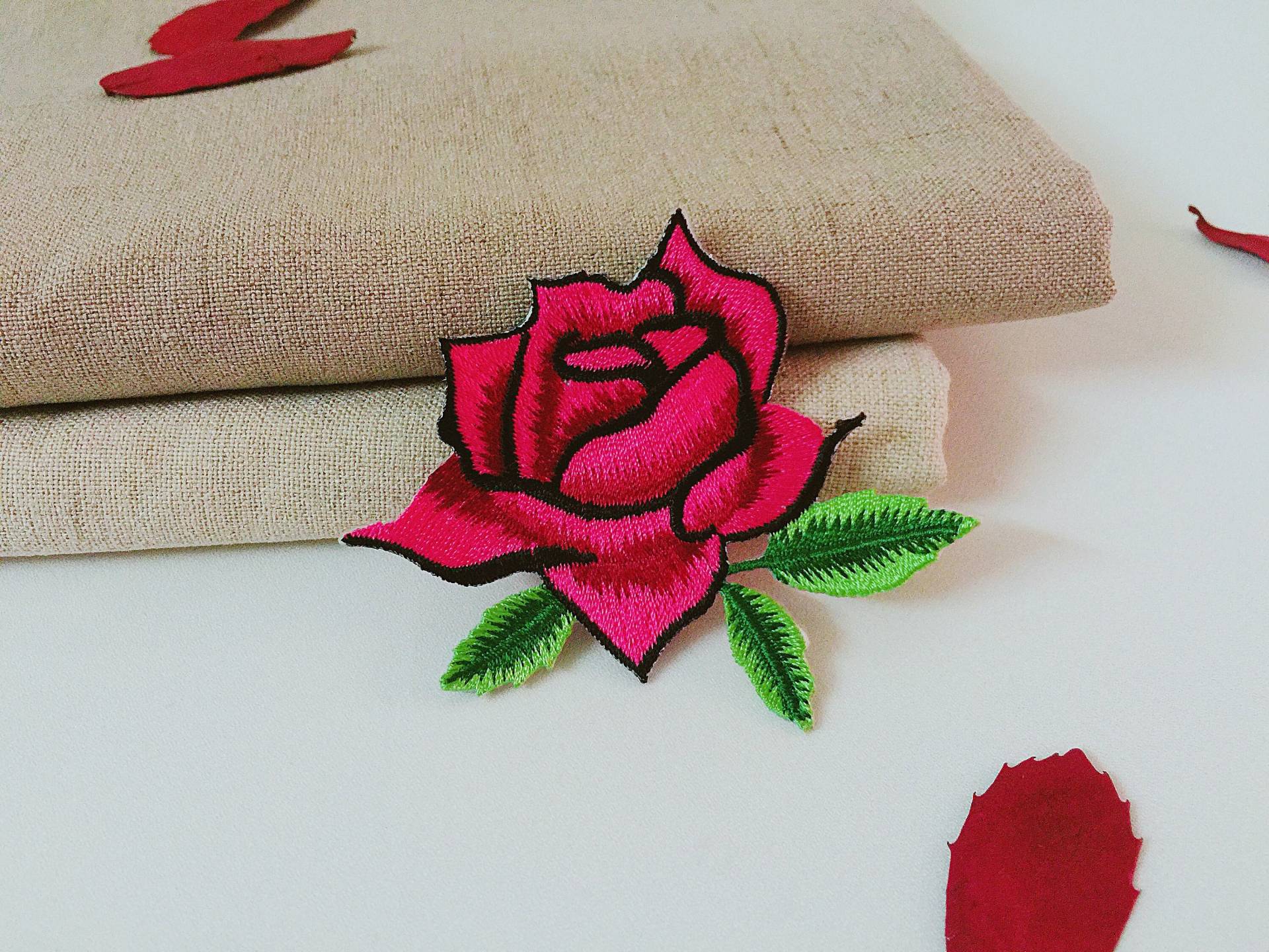 Rosen Aufnäher, Rote Rose, Blume, Aufnäher, Aufnäher, Aufnäher, Aufnäher, Applikation von JoJoStoreHighJob