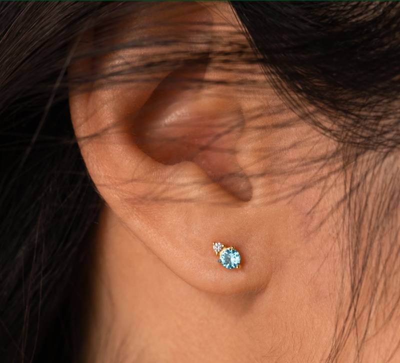 Regentropfen Geburtsstein Ohrstecker Zierliche Tropfen Ohrringe Mit Edelstein Geschenk Für Frauen & Mädchen Jojos Presents von JoJosPresents