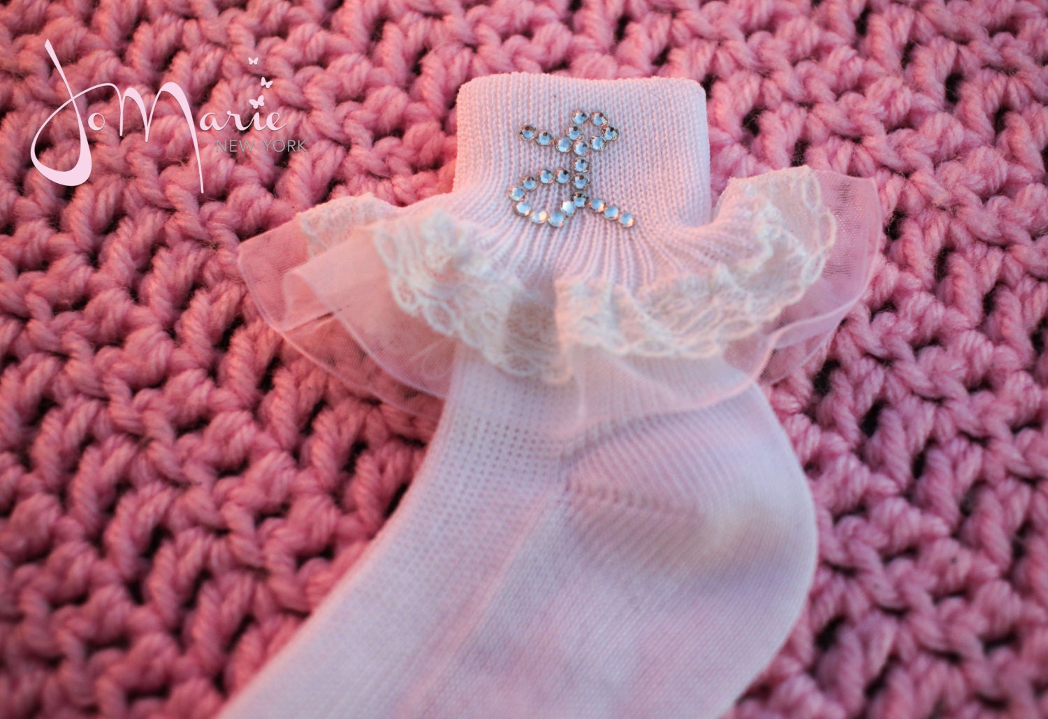 Taufe/Taufe/Hochzeit Socken Mit Swarovski-Kristall Kreuz, Erste Oder Verstreut Kristalle Taufe/Taufe/Hochzeit Socken Mit Swarovski-Kristall Kreuz, Erste Oder Verstreut Kristalle von JoMarieNY