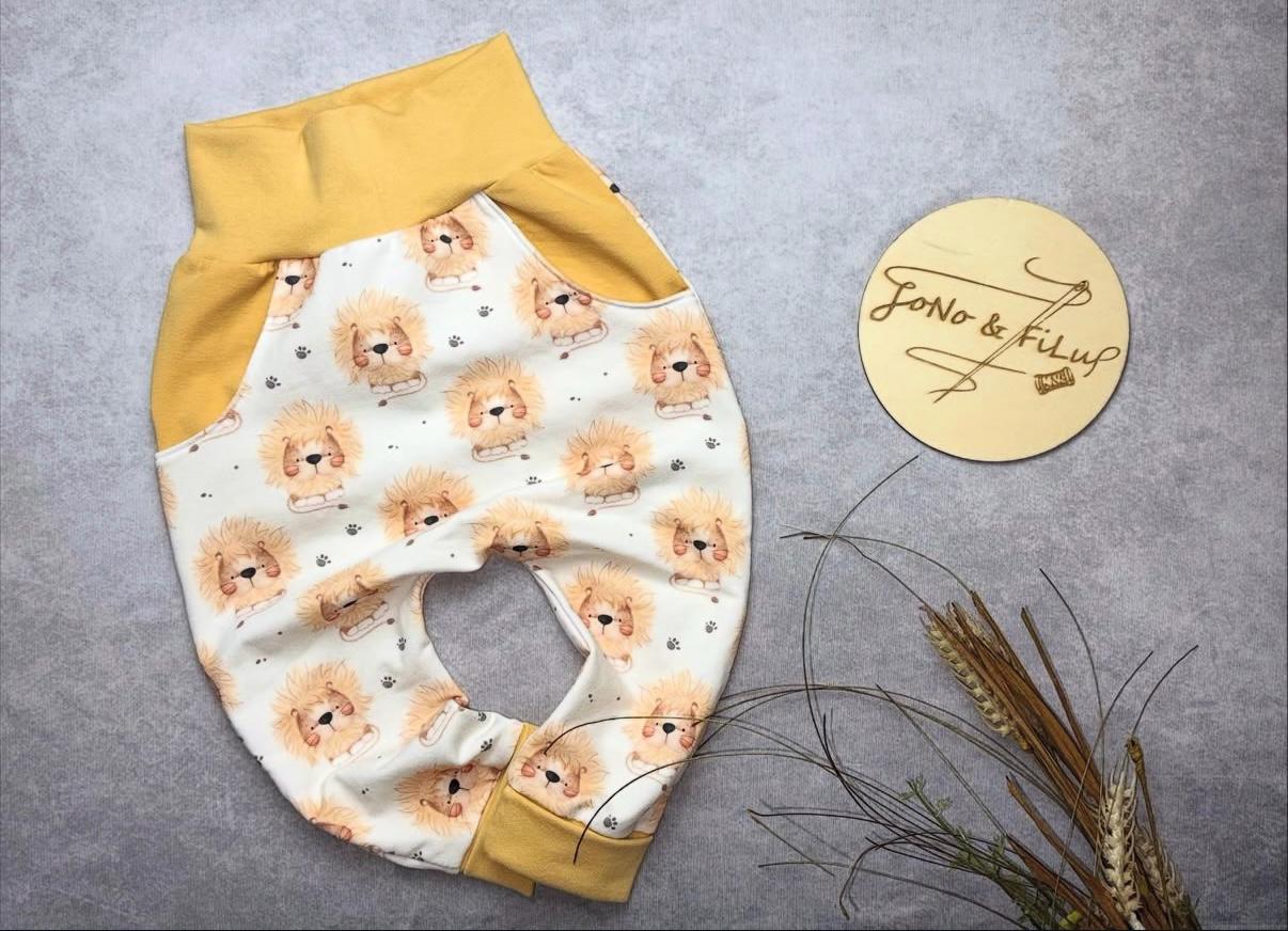 Pumphose Löwe Gr.86 Mitwachshose Taschen Geschenk von JoNoFiLu
