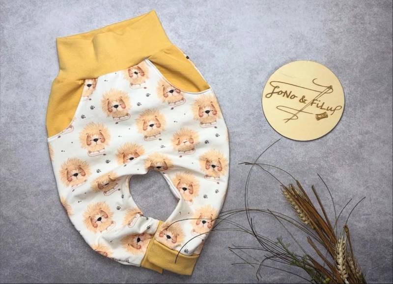 Pumphose Löwe Gr.86 Mitwachshose Taschen Geschenk von JoNoFiLu