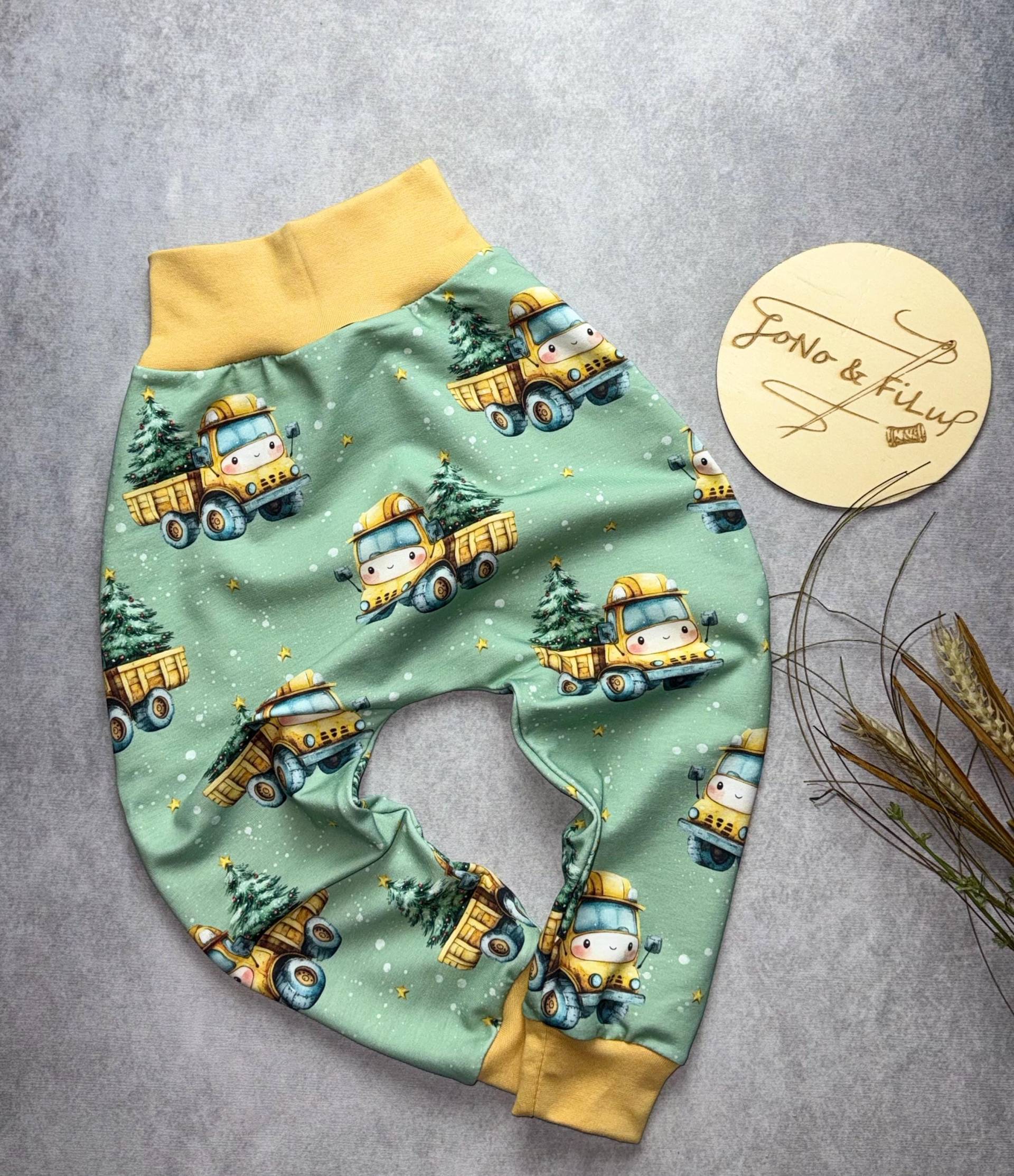 Tannenbaum Weihnachtslaster Weihnachtern Pumphose Hose Gr.56 - Gr.110 Unisex von JoNoFiLu