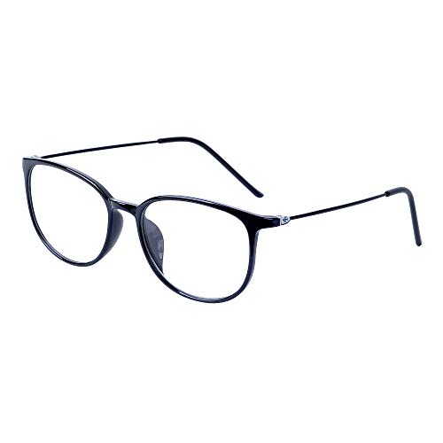 JoXiGo Brille Ohne Sehstärke für Damen Herren - Klar Linse TR90 Metall Brillenfassungen Ultraleicht(13g) - Brillenetuis von JoXiGo