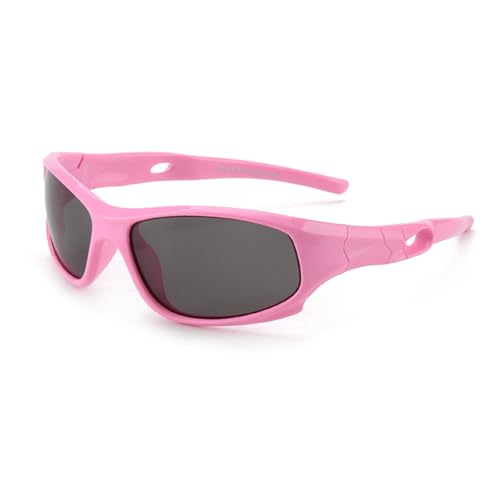 Sport-Sonnenbrille für Kinder, polarisiert, bruchsicher, für Jungen und Mädchen (3-12 Jahre) + Brillenbänder + Brillenetui von JoXiGo