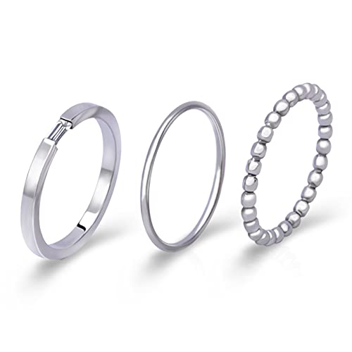 Joacii Stacking Promise Ring für ihre Edelstahlringe für Männer Comfort Fit Größe 9 von Joacii