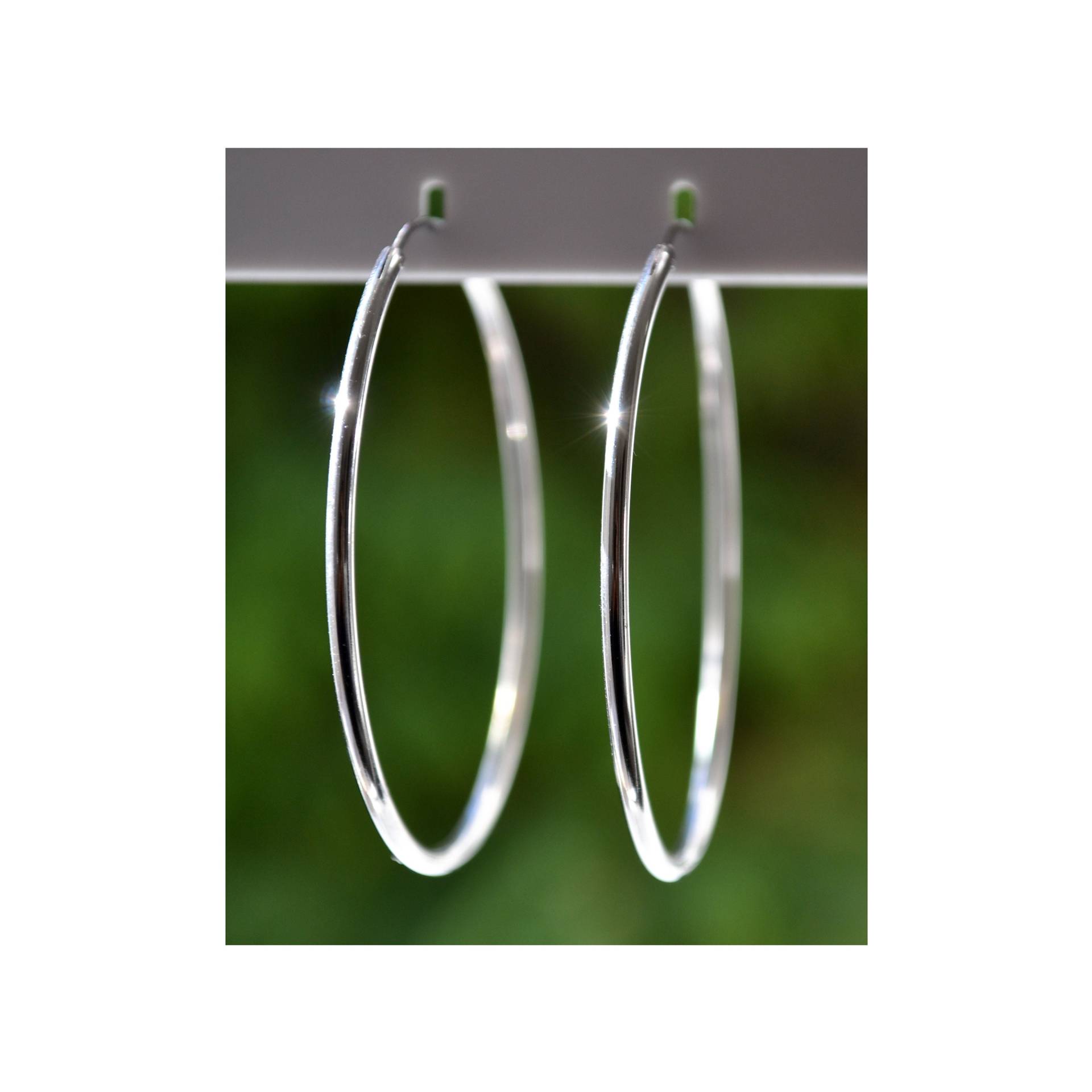 925 Sterling Silber Schlichte 50 Mm Große Creolen - Geburtstag, Valentinstag, Party, Weihnachtsgeschenk 925 Sterling Silber Schlichte 50 Mm Große Creolen - Geburtstag, Valentinstag, Party, Weihnachtsgeschenk von JoanJewelleryGifts