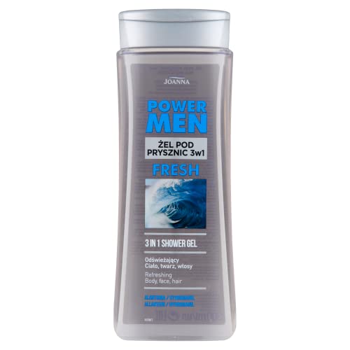 JOANNA Power Man Fresh Duschgel für Männer 3in1 - Enthält Allantoin und Hydromanil - Gründlich Gereinigte und Erfrischte Haut - Herren Pflegedusche - Angenehmer Duft - 300 Ml JOANNA Power Man Fresh Duschgel für Männer 3in1 - Enthält Allantoin und Hydromanil - Gründlich Gereinigte und Erfrischte Haut - Herren Pflegedusche - Angenehmer Duft - 300 Ml von JOANNA