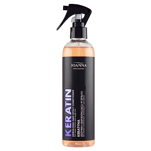 Joanna Professional Keratin Conditioner In Spray für brüchiges Haar - innovativer Komplex mit Wirkstoffen für aktiven Haarwuchs - professionelles Keratin-Produkt gegen Haarausfall & Haarbruch - 300 ml von Joanna