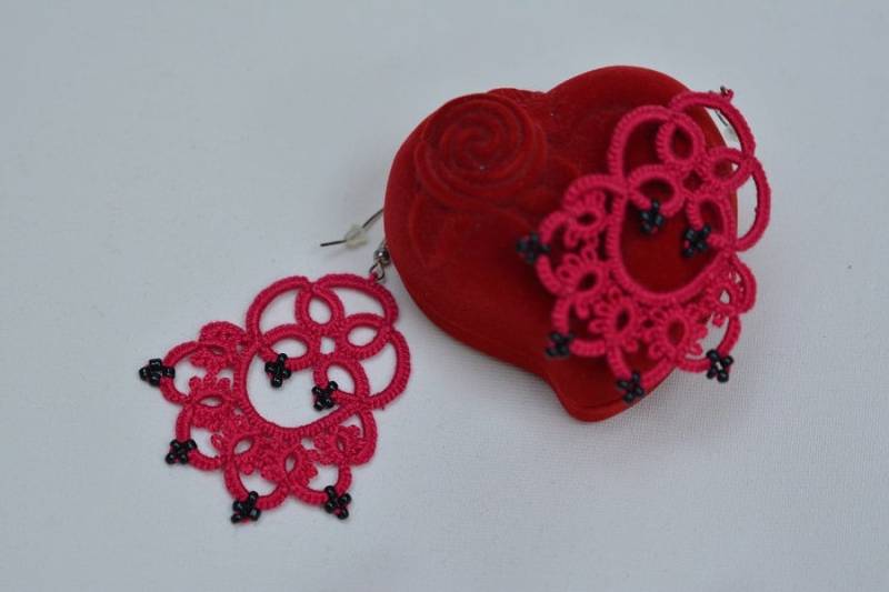 Occhi Ohrringe - Schwarz, Rosa Geschenk Für Sie Occhi Ohrringe - Schwarz, Rosa Geschenk Für Sie von JoannaArt77