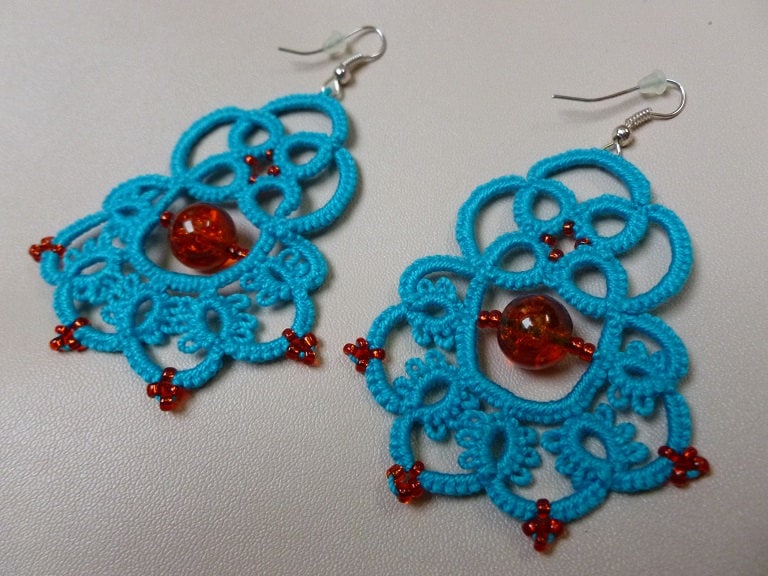 Türkis, Rote Ohrringe - Vintage Geschenk Für Sie Türkis, Rote Ohrringe - Vintage Geschenk Für Sie von JoannaArt77