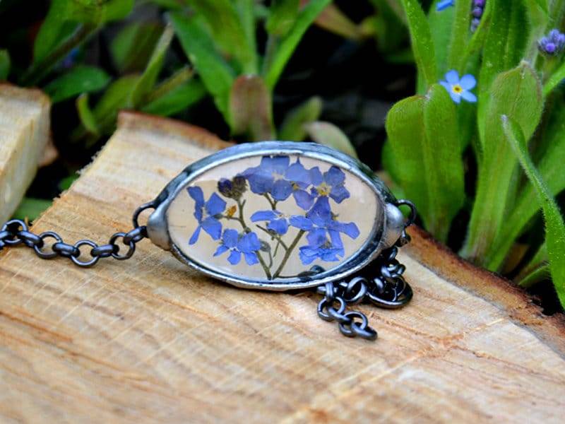 Forget Me Not Wiesenterrariumarmband, Rustikale, Natürliche, Getrocknete Blumen, Geblümt, Zart, Natur, Altes Silberarmband Forget Me Not Wiesenterrariumarmband, Rustikale, Natürliche, Getrocknete Blumen, Geblümt, Zart, Natur, Altes Silberarmband von JoannaJagoda