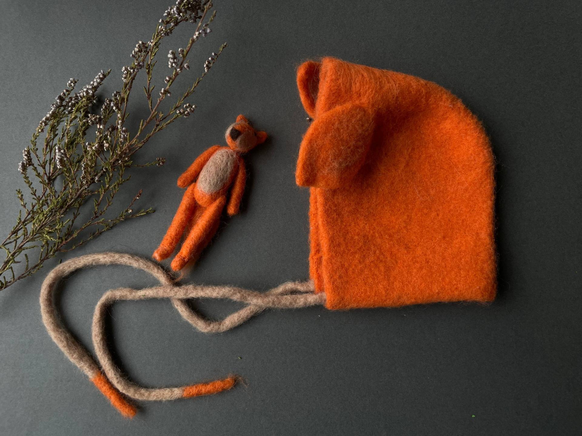 Fuchs Set - Mütze Und Kleiner Fuchs, Neugeborenen Requisiten, Kostenloser Versand in Uk, Versandfertig Fuchs Set - Mütze Und Kleiner Fuchs, Neugeborenen Requisiten, Kostenloser Versand in Uk, Versandfertig von JoannaPabelArtStudio