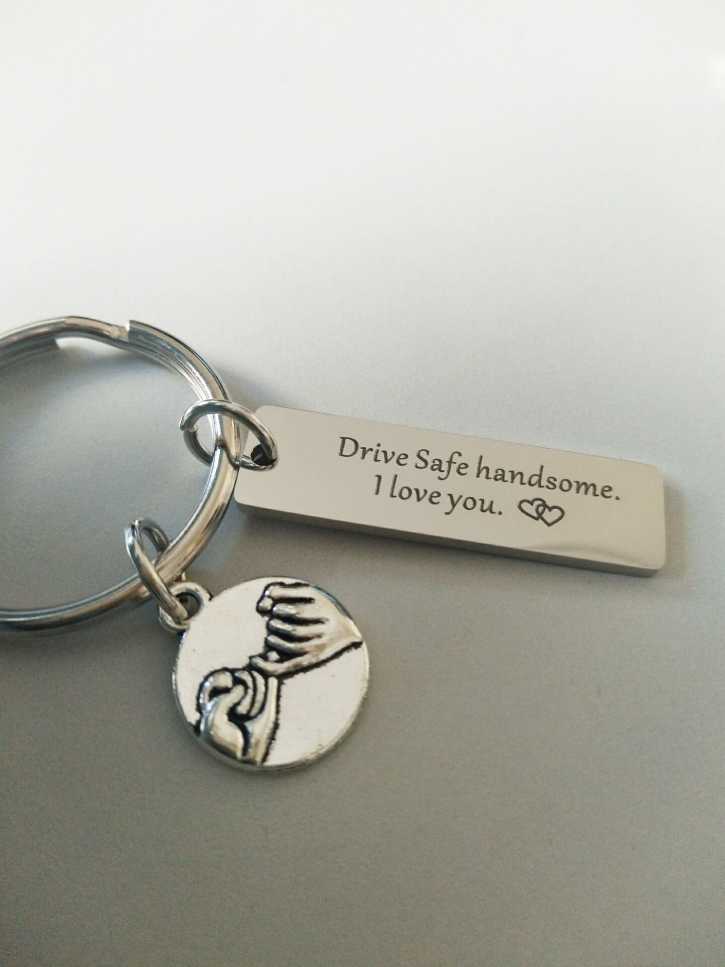 Pinkie Schwören Schlüsselanhänger, Drive Safe Hübscher Anpassbare, Schlüsselanhänger Mit Schwöre Ich Liebe Dich Ehemanngeschenk, Liebten von Joannadiybeads