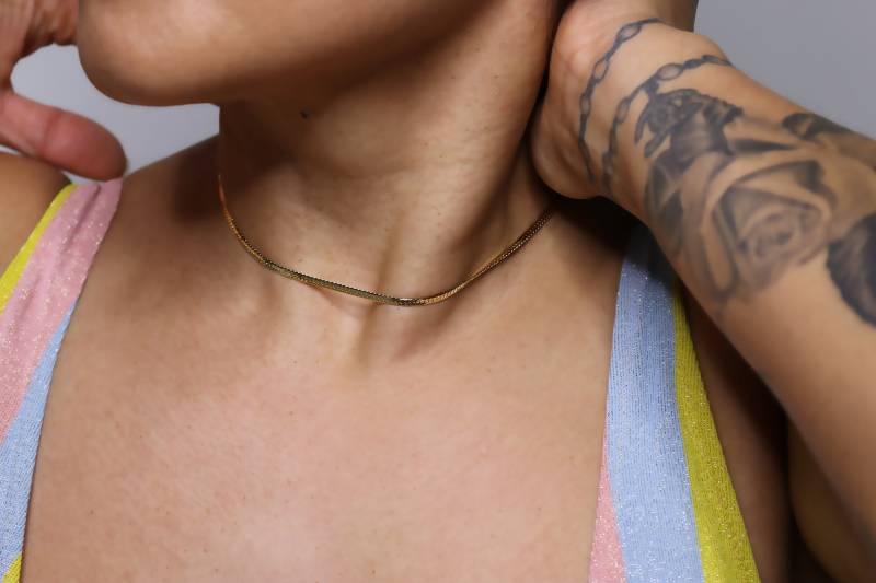 Schlangenkette Halskette Schlangenkette Halskette von JoannahSantaAna