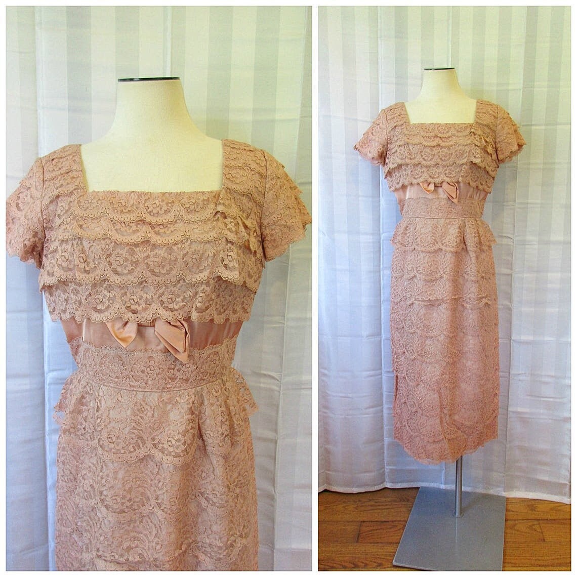 Vintage 1950Er Jahre Spitze Partykleid Champagner Beige Kurzes Abendkleid Von Ferman O'grady Cocktail Braut Party 36 Büste M L Vintage 1950Er Jahre Spitze Partykleid Champagner Beige Kurzes Abendkleid Von Ferman O'grady Cocktail Braut Party 36 Büste M L von JoanneKleinVintage