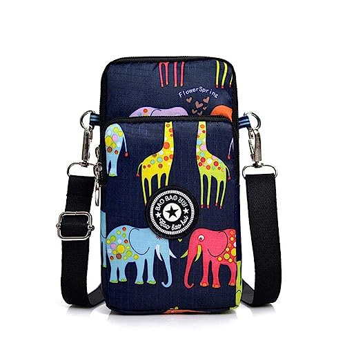 Handytasche Damen zum Umhängen Handytaschen Umhängetasche Kleine Wasserdicht Handy Umhängetasche Universal Handytasche für Alltag Büro Schule Ausflug Einkauf, 3 Fächer (D) von Joayuezo