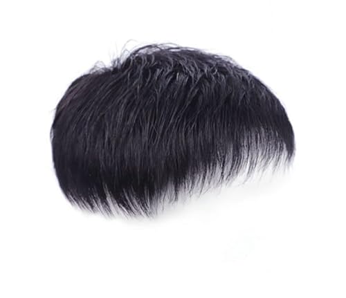 Herrenperücke Herren-Haaransatz-Ersatzhaarteil Flauschige Realistische Herrenperücke wig für Cosplay Kostüm Party Karneval (short A,18x20cm) von Joayuezo