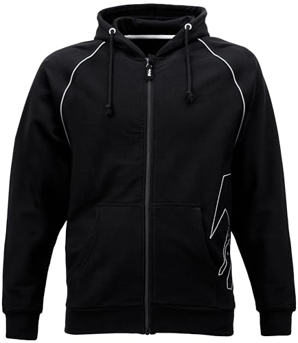 Job Hoodie-Sweatjacke DACHDECKER mit Zunft-Emblem schwarz 5898 (XXL) von JOB