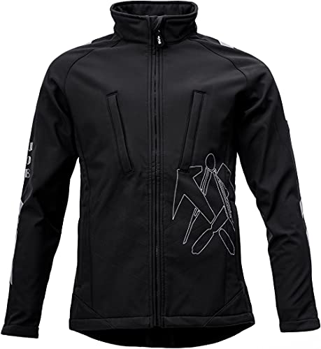 JOB-Dachdecker-Sommer-Soft Shell Jacke KENT schwarz XXXL von JOB