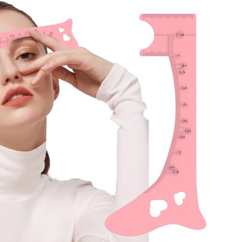 Augenbrauen-Lineal – weiche Silikon-Eyeliner-Anleitung, schnelles Augen-Make-up-Werkzeug, Augenbrauenformungshilfe, Augenbrauen-Messwerkzeug für perfekten Eyeliner und Lippenlinien von Joberio