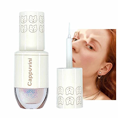 Bowling Liquid Eyeshadow Highlighter Seidenraupenstift,Bowling Glitter Lidschattenstift - 0,05 Unzen Gesicht Glitter Make-up Student Meerjungfrau Perle Tränen wässrige Textur glänzender Joberio von Joberio