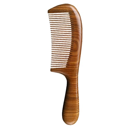 Holzkamm Für Frauen – Handgefertigter Kamm-Haarentwirrer | Ergonomischer Kamm Für Lockiges Haar | Kopfhautmassagegerät Sandelholz-Entwirrungskamm, Entwirrender Haarkamm Für Glattes Und Angenehmes Haar von Joberio
