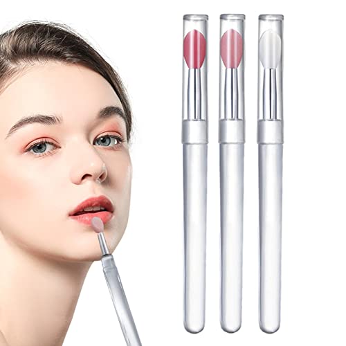 Lippenpinsel aus Silikon - Multifunktionaler Lipliner-Pinsel aus Silikon | Make-up-Pinsel Lidschatten Lip Liner Make-up-Pinsel Kosmetik Make-up-Werkzeuge mit Deckel Joberio von Joberio