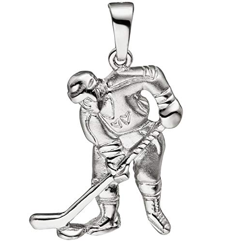 Jobo Damen-Anhänger Eishockeyspieler aus 925 Sterling Silber von Jobo