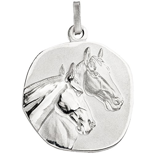 Jobo Damen-Anhänger Pferdeköpfe aus 925 Sterling Silber von Jobo