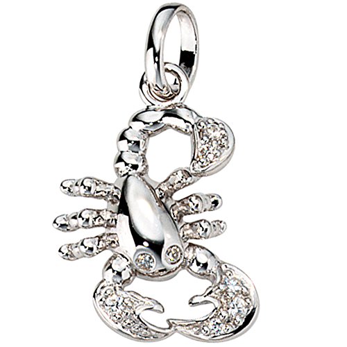 Jobo Sternzeichen-Anhänger Skorpion aus 925 Sterling Silber mit Zirkonia von Jobo