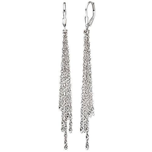 Jobo Damen-Ohrringe Statement hängend aus 925 Sterling Silber 86 mm lang von Jobo